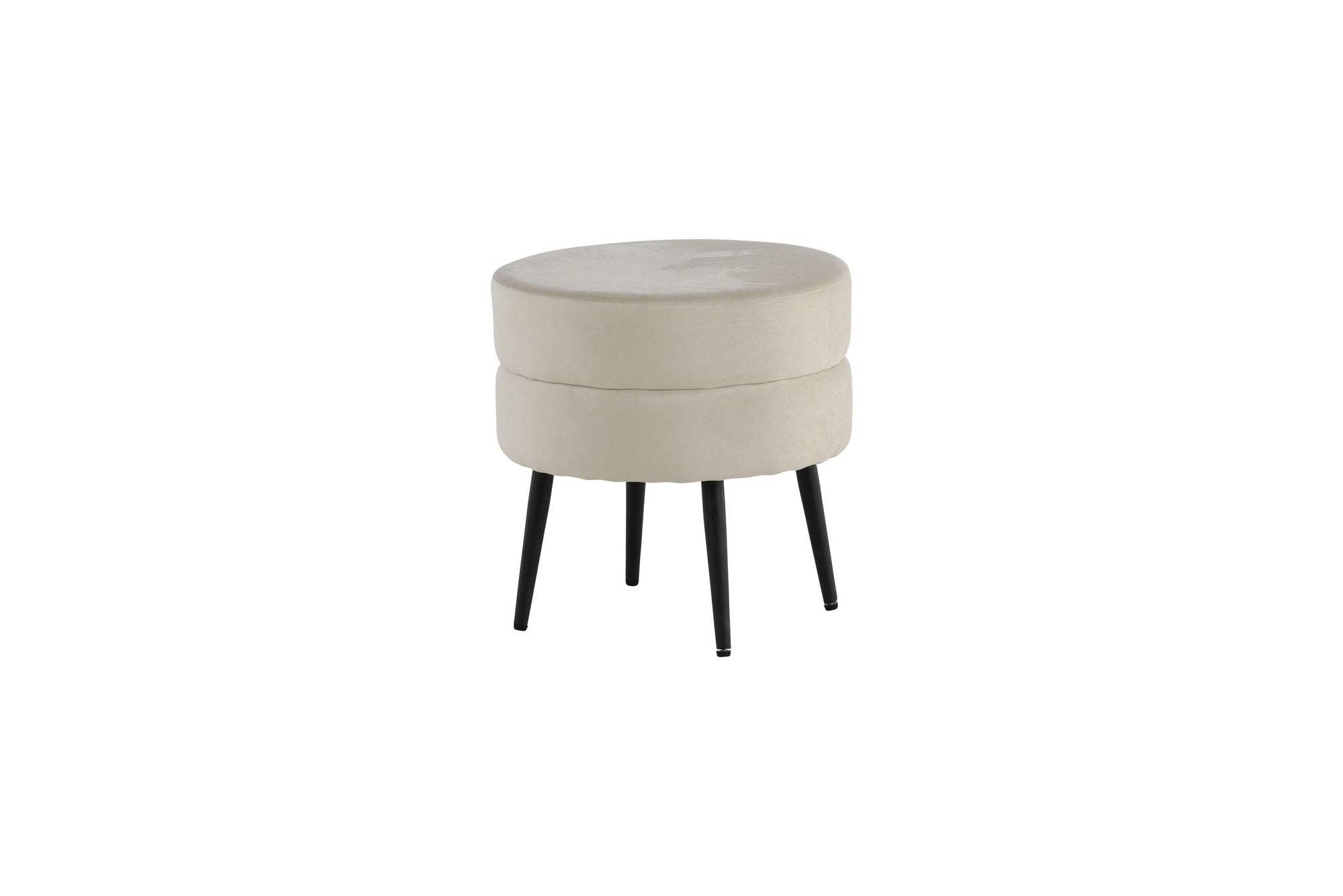 Venture Home Pot Puff - Svart / Beige Sammet