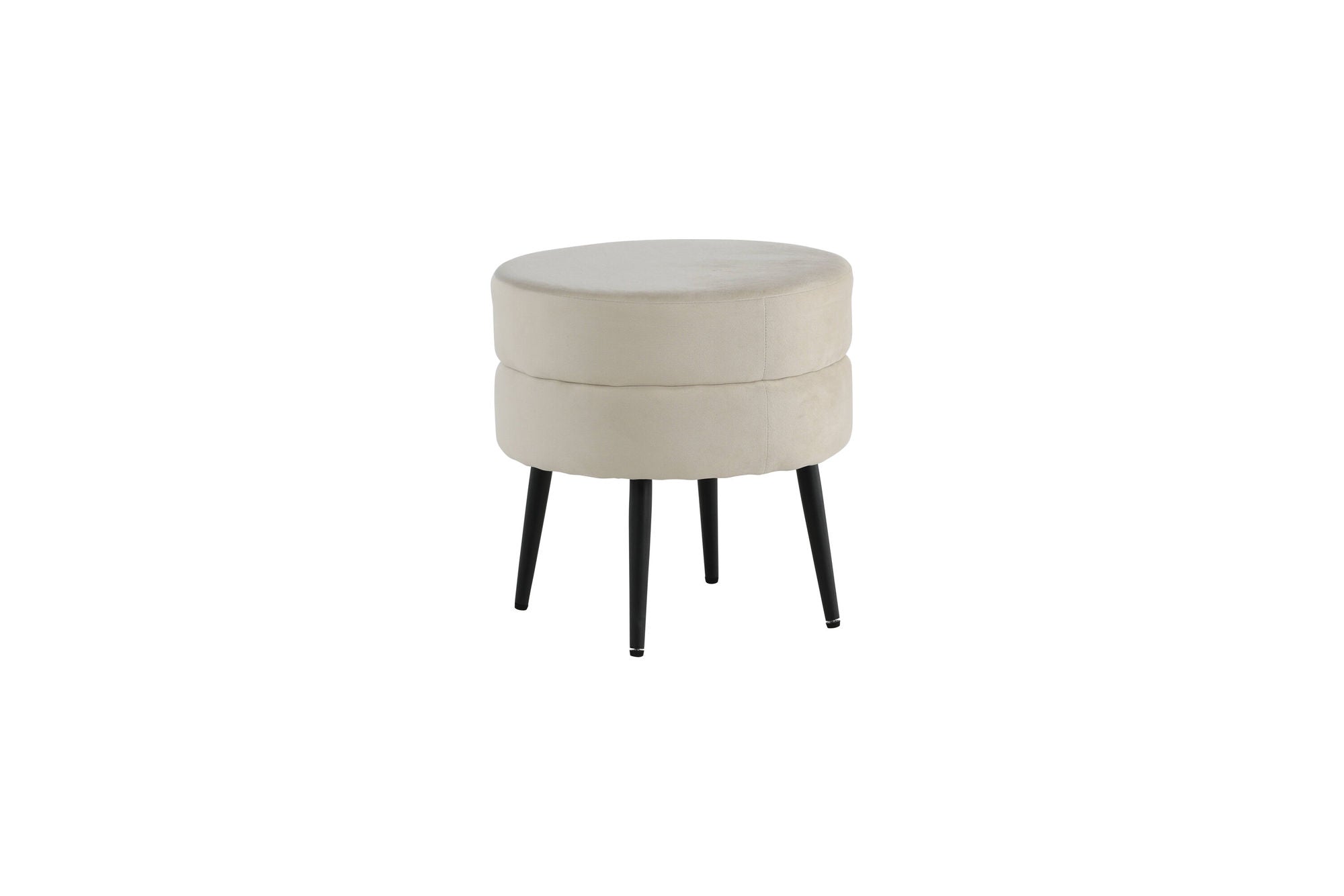 Venture Home Pot Puff - Svart / Beige Sammet