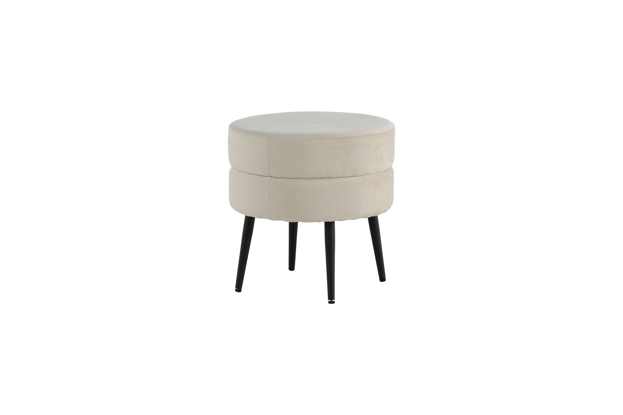 Venture Home Pot Puff - Svart / Beige Sammet