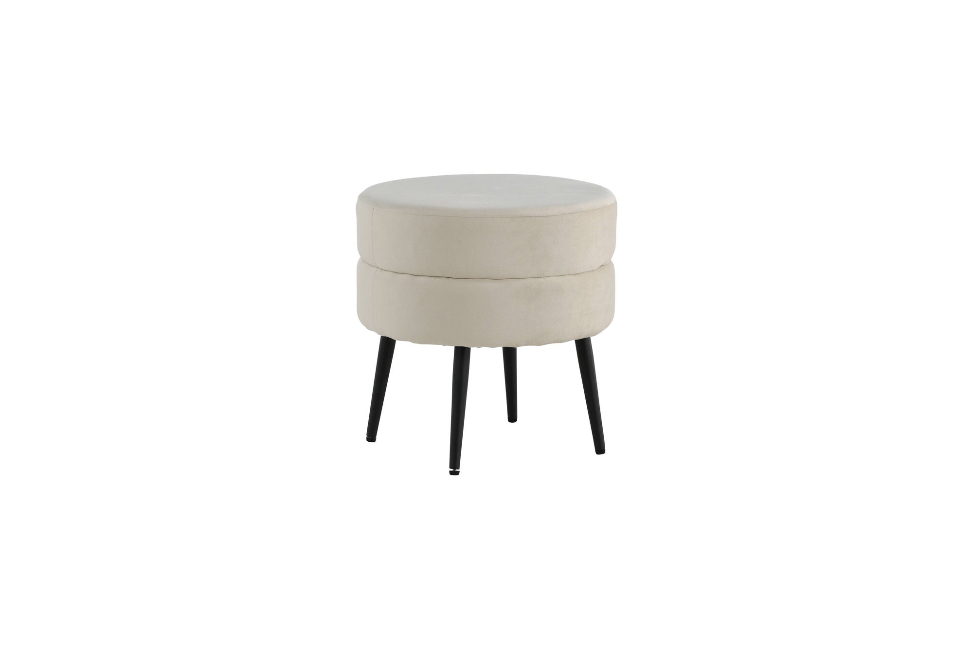 Venture Home Pot Puff - Svart / Beige Sammet