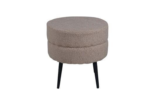 Venture Home Pot Pouf - Svart / Beige Teddy Sittpuff