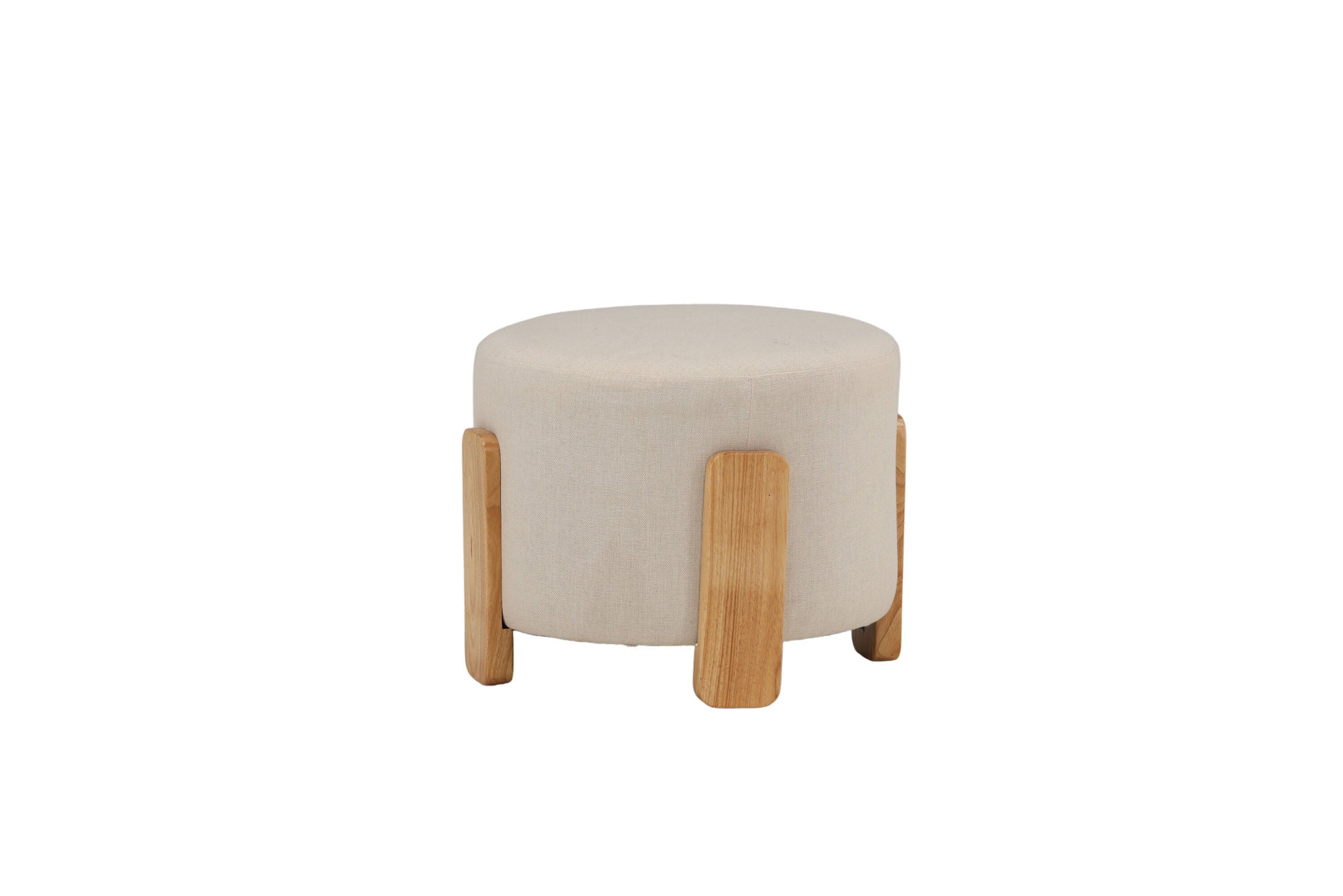 Venture Home Coffey Sittpuff - Natur / Vit Linne