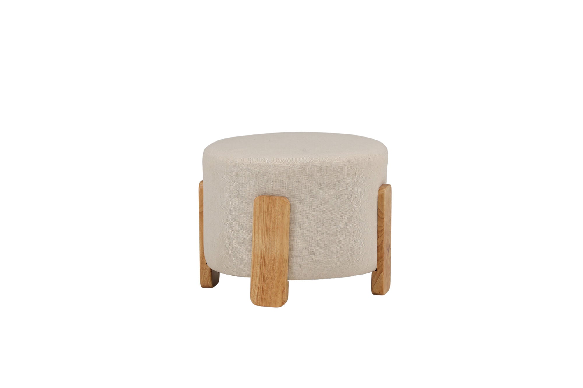 Venture Home Coffey Sittpuff - Natur / Vit Linne