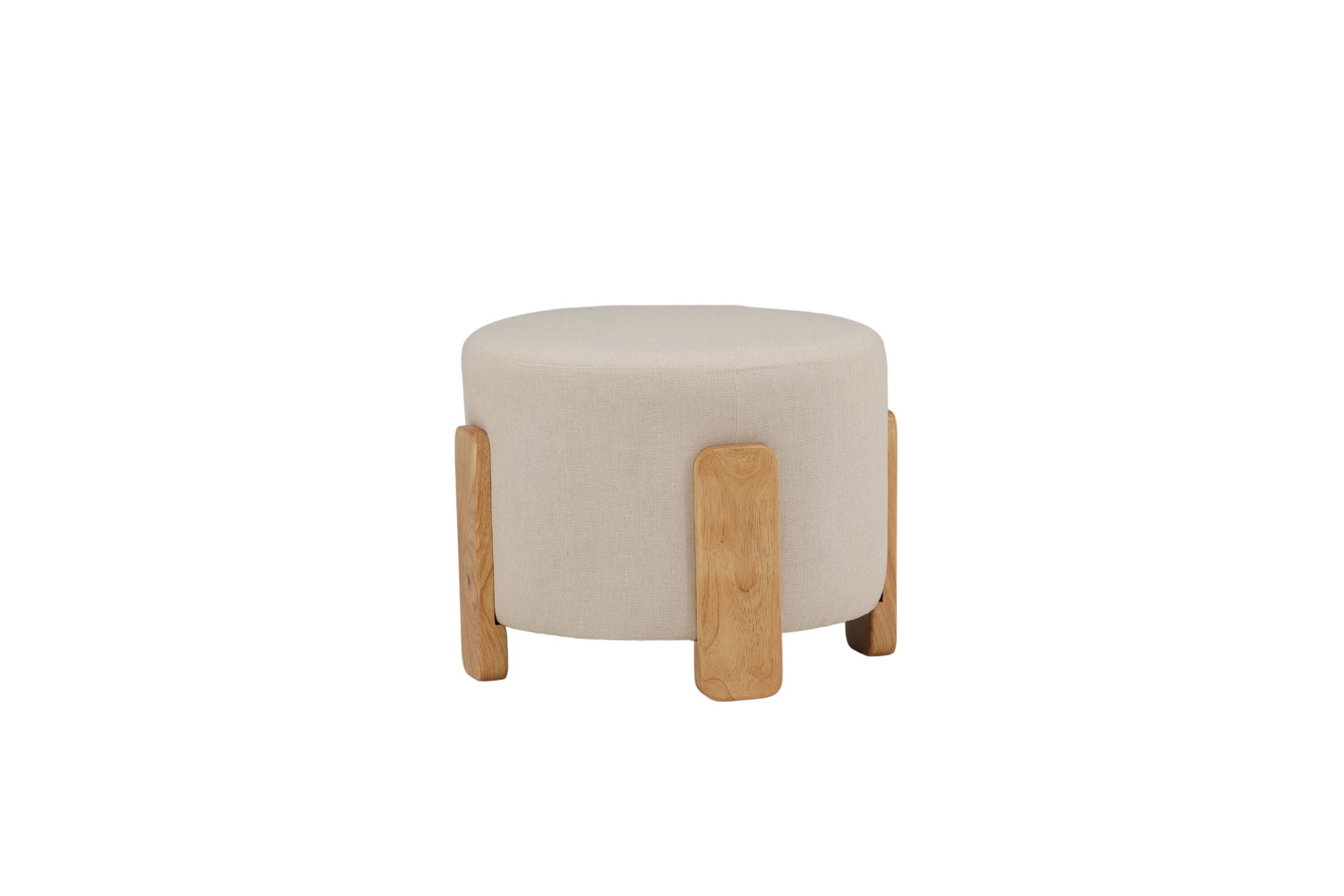 Venture Home Coffey Sittpuff - Natur / Vit Linne