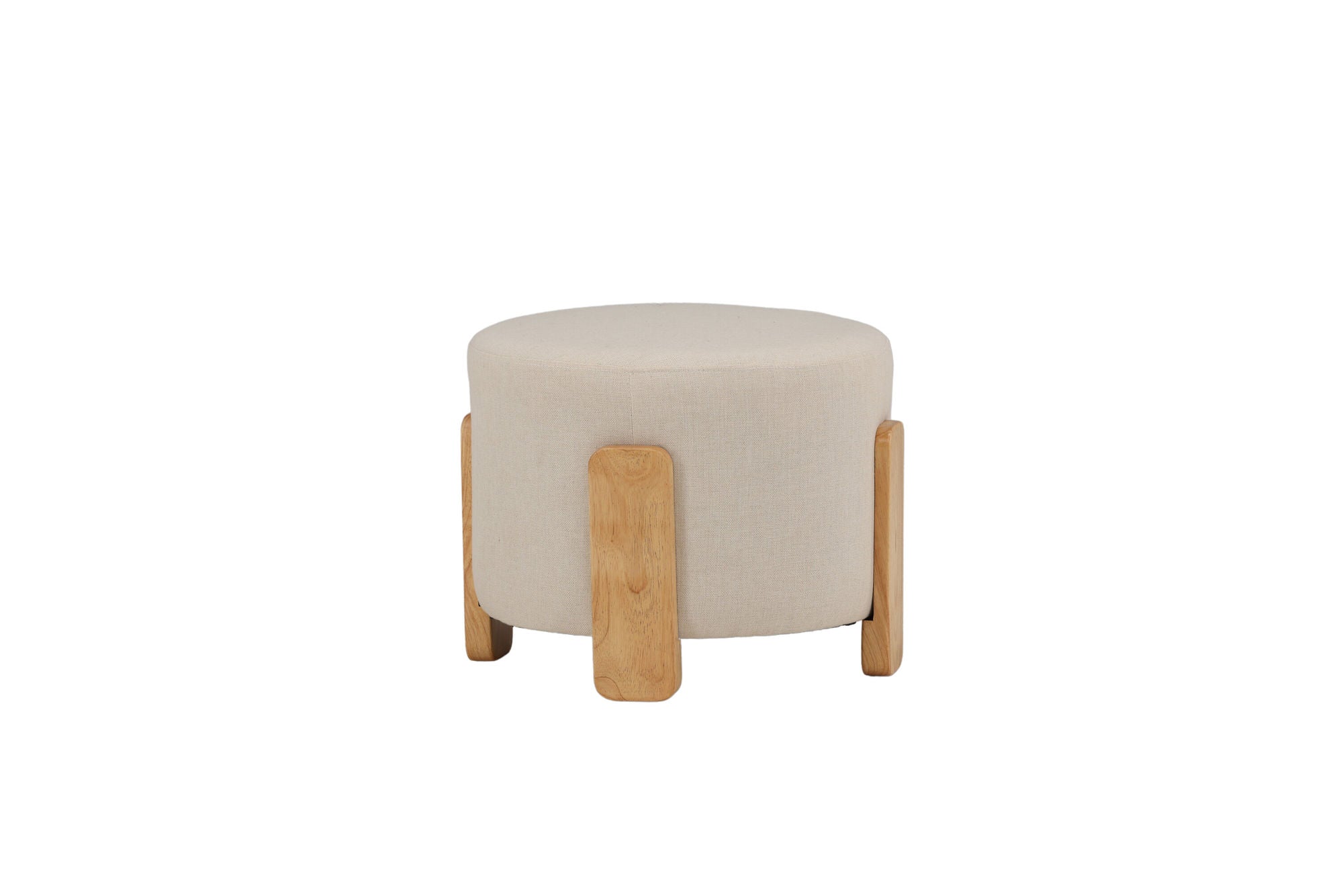 Venture Home Coffey Sittpuff - Natur / Vit Linne