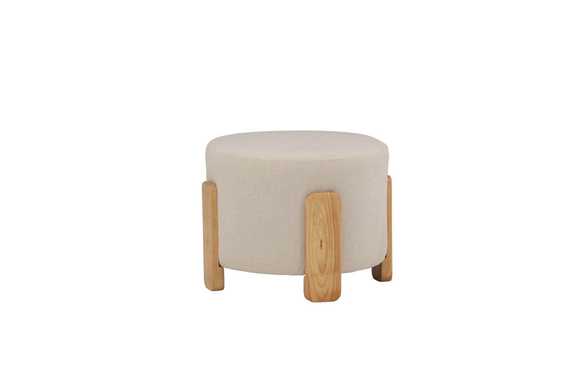 Venture Home Coffey Sittpuff - Natur / Vit Linne