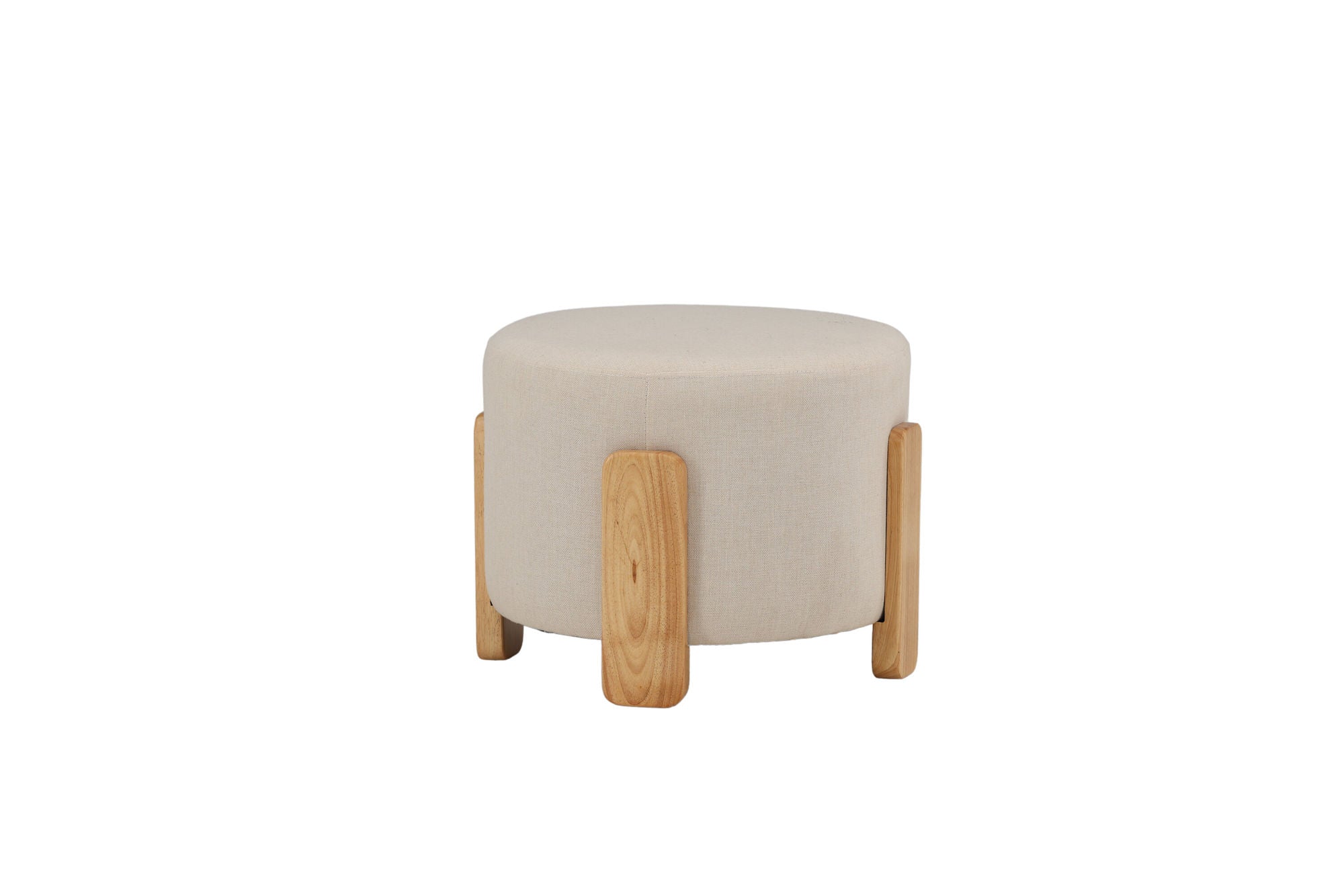 Venture Home Coffey Sittpuff - Natur / Vit Linne