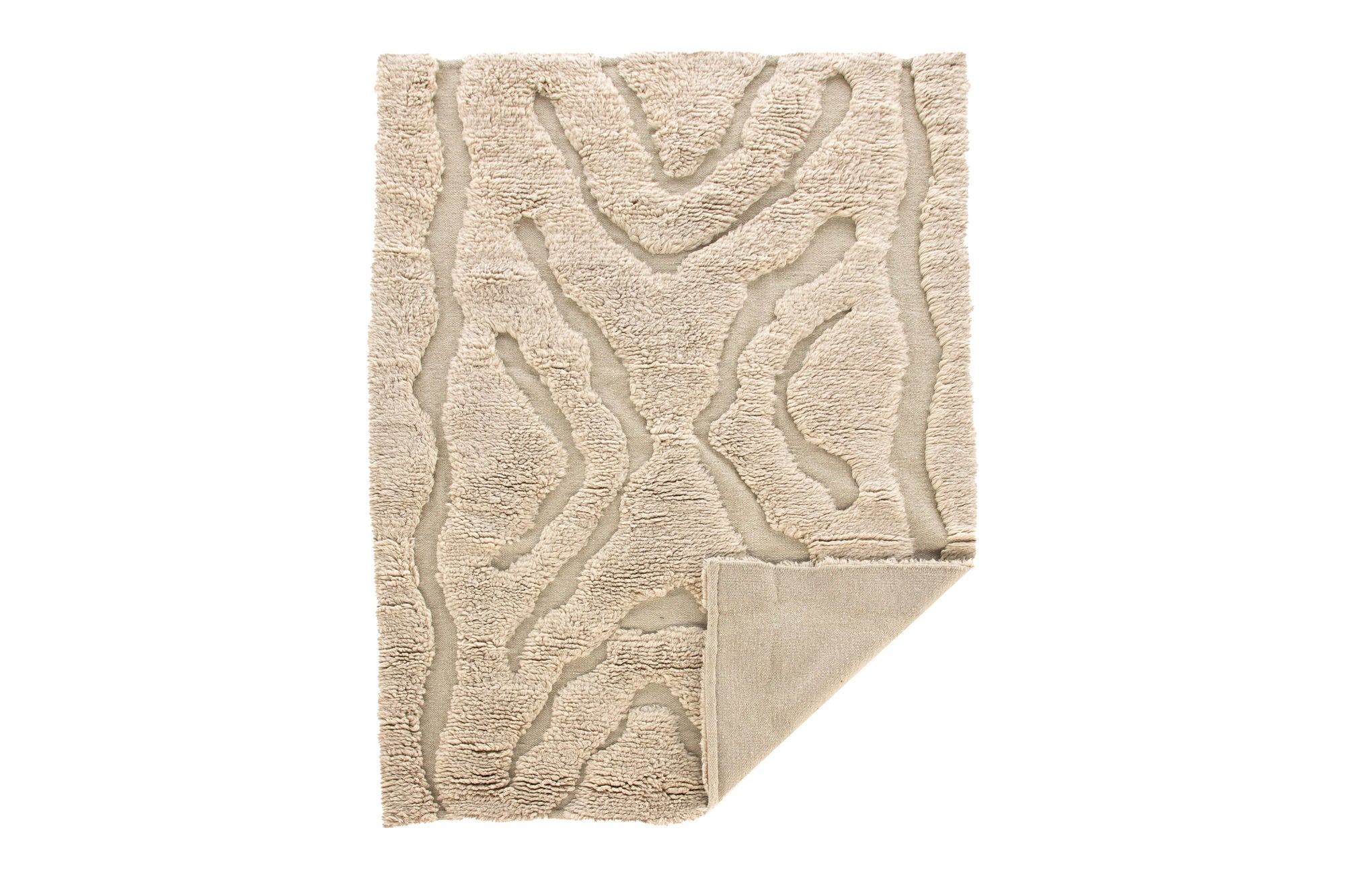 Vind Trondheim x Josefin Lustig - Matta - Beige/Vit Ull - 170x240