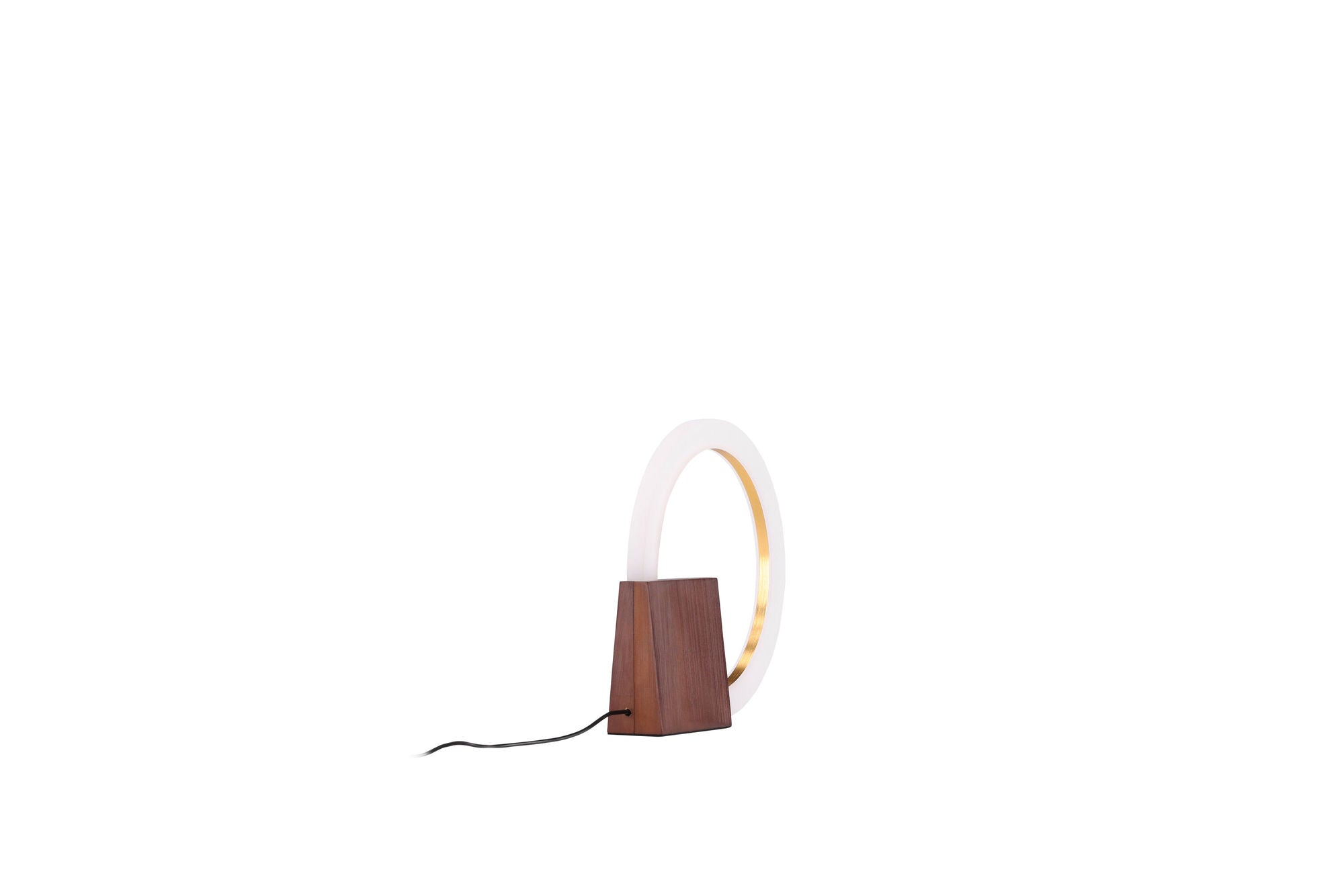 Venture Home - Brive Bordslampa - Mörk Valnöt/Mocca/Vit Akryl