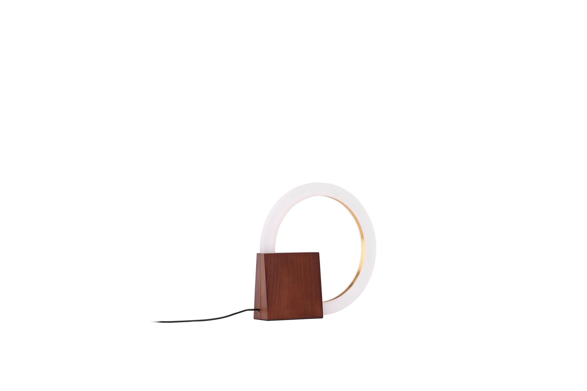 Venture Home - Brive Bordslampa - Mörk Valnöt/Mocca/Vit Akryl