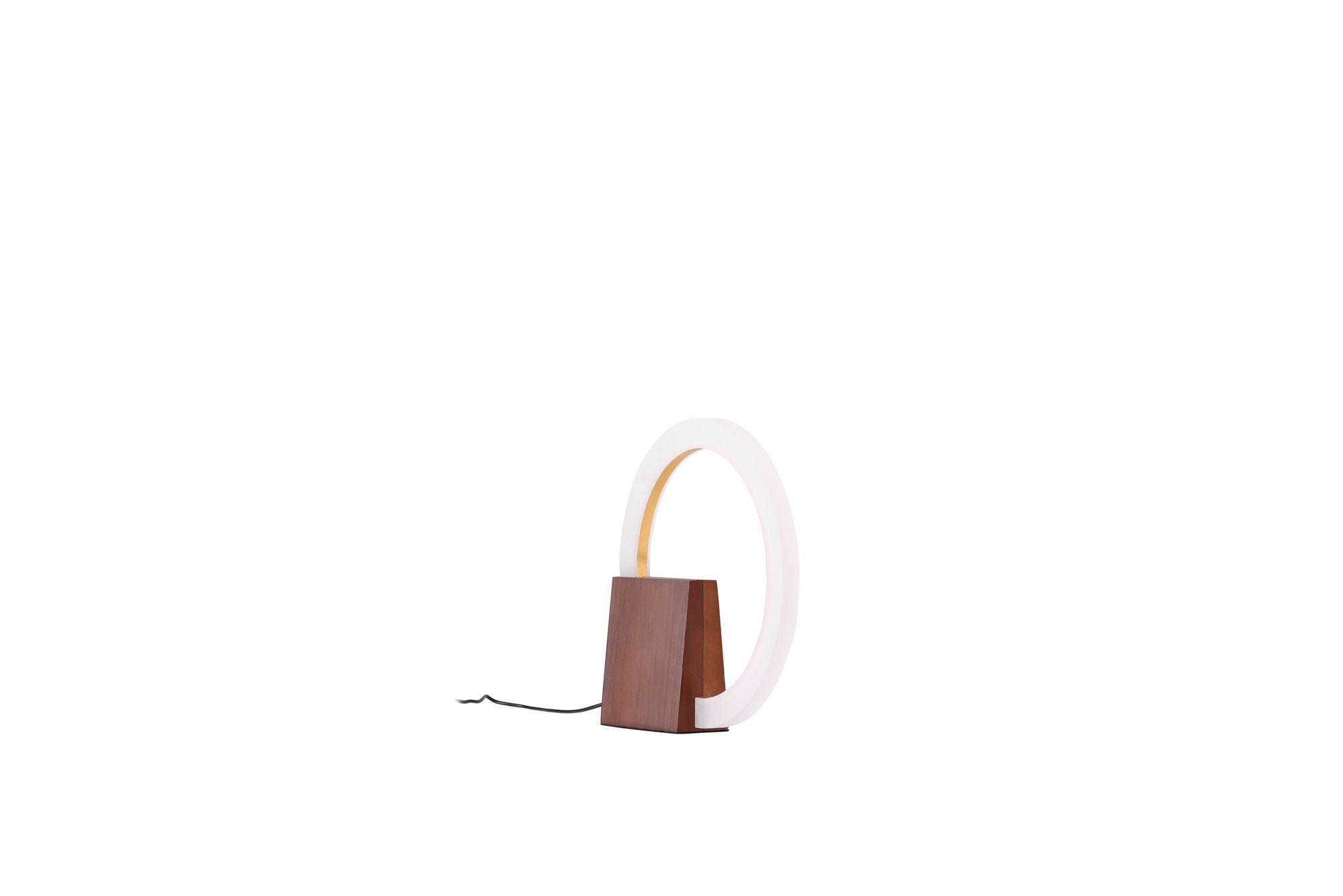 Venture Home - Brive Bordslampa - Mörk Valnöt/Mocca/Vit Akryl