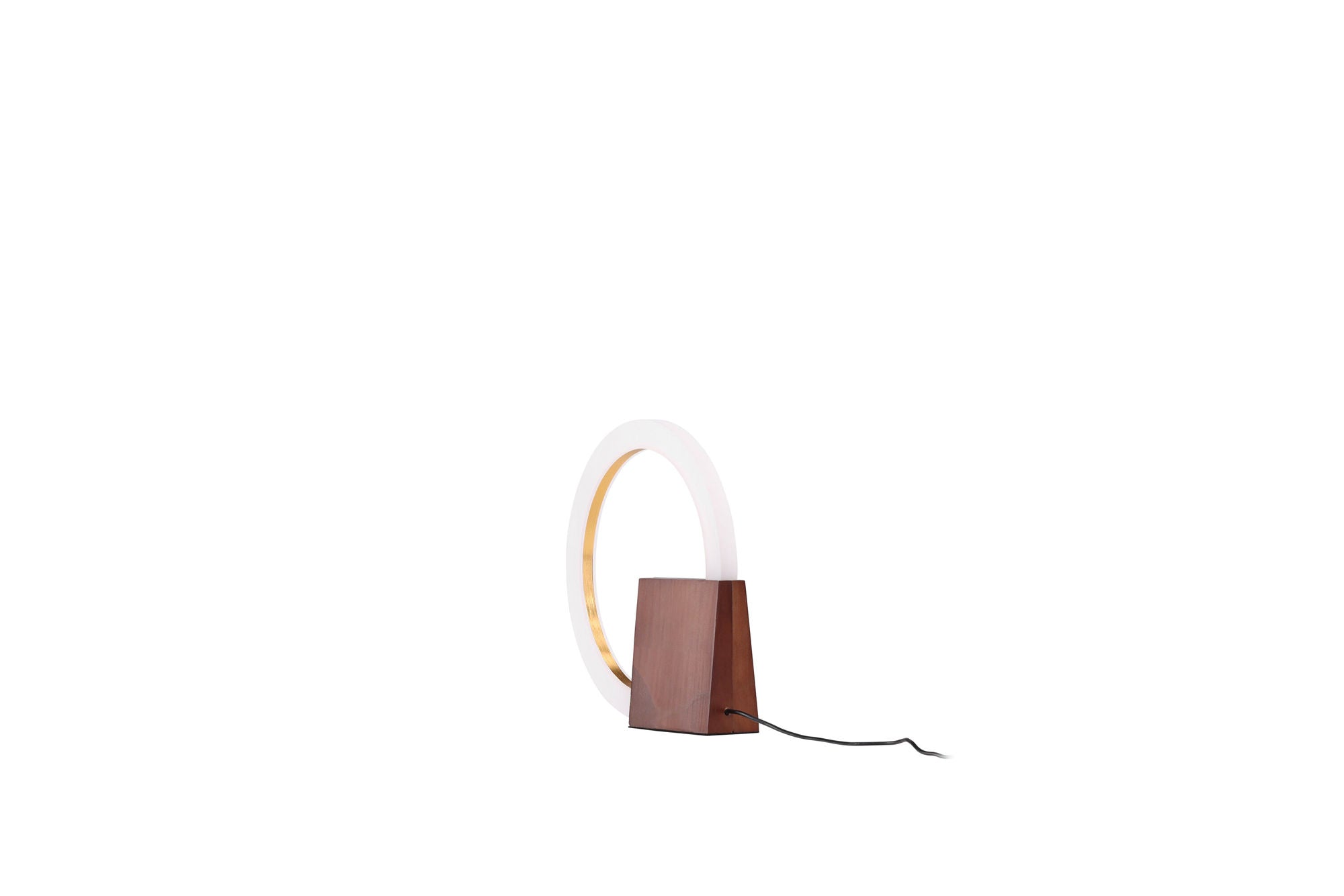 Venture Home - Brive Bordslampa - Mörk Valnöt/Mocca/Vit Akryl