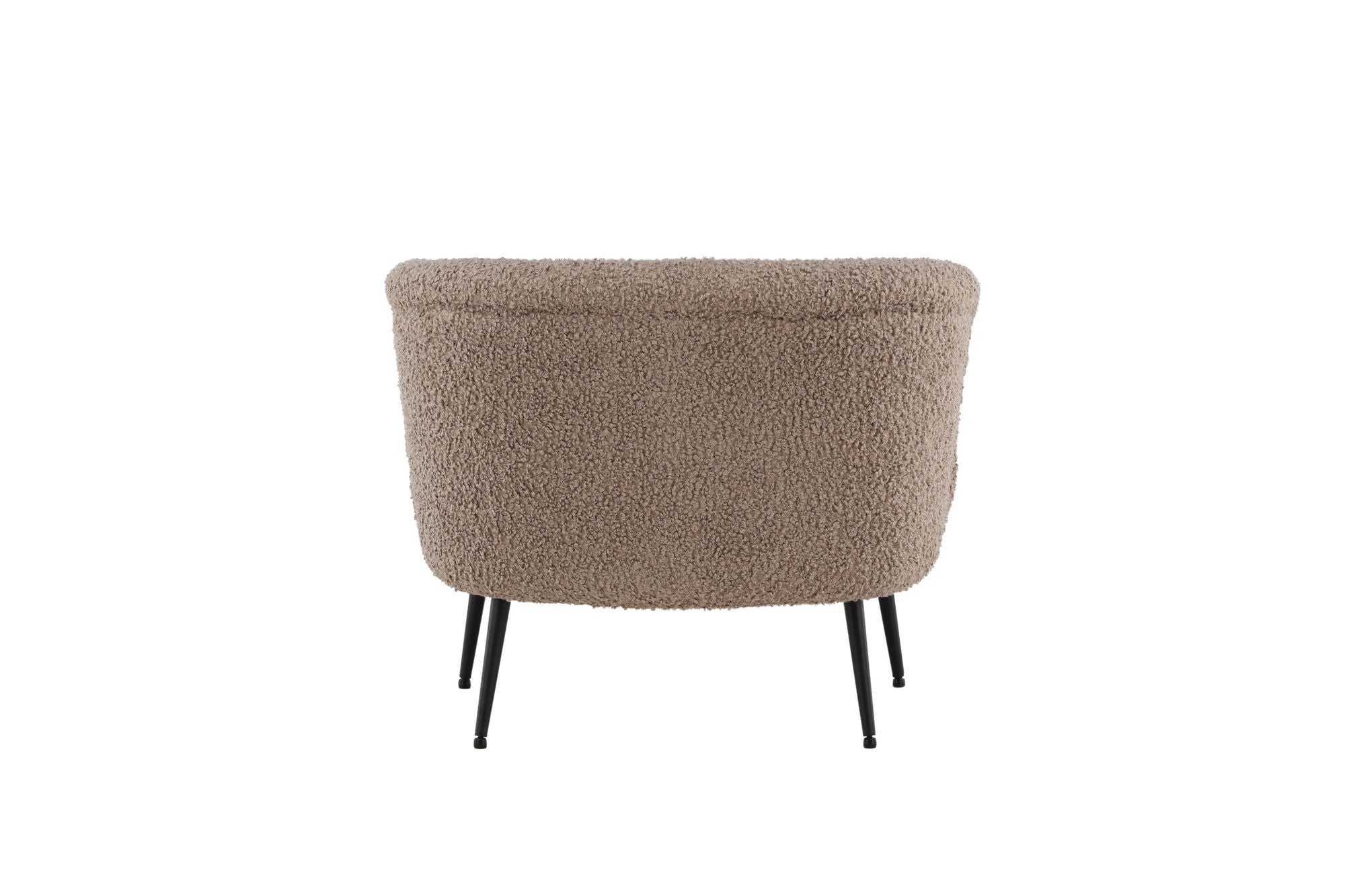 Vind Nordkoster Enkelsoffa - Matt svart / Mörk beige Teddy