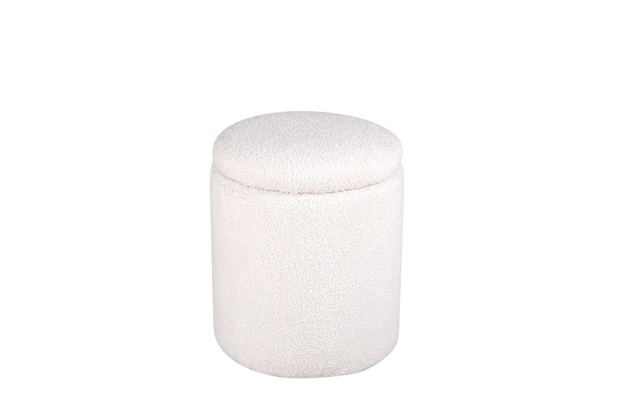 Venture Home Limpen Pouf - Offwhite Teddy För Modern Inredning