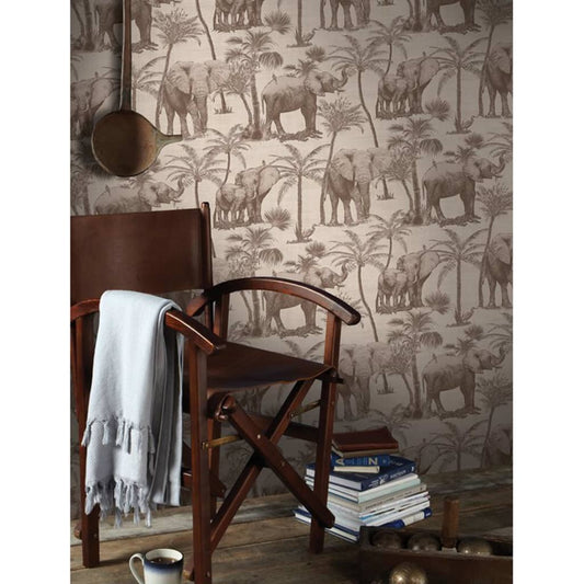 DUTCH WALLCOVERINGS Tapet Elephant Grove kol