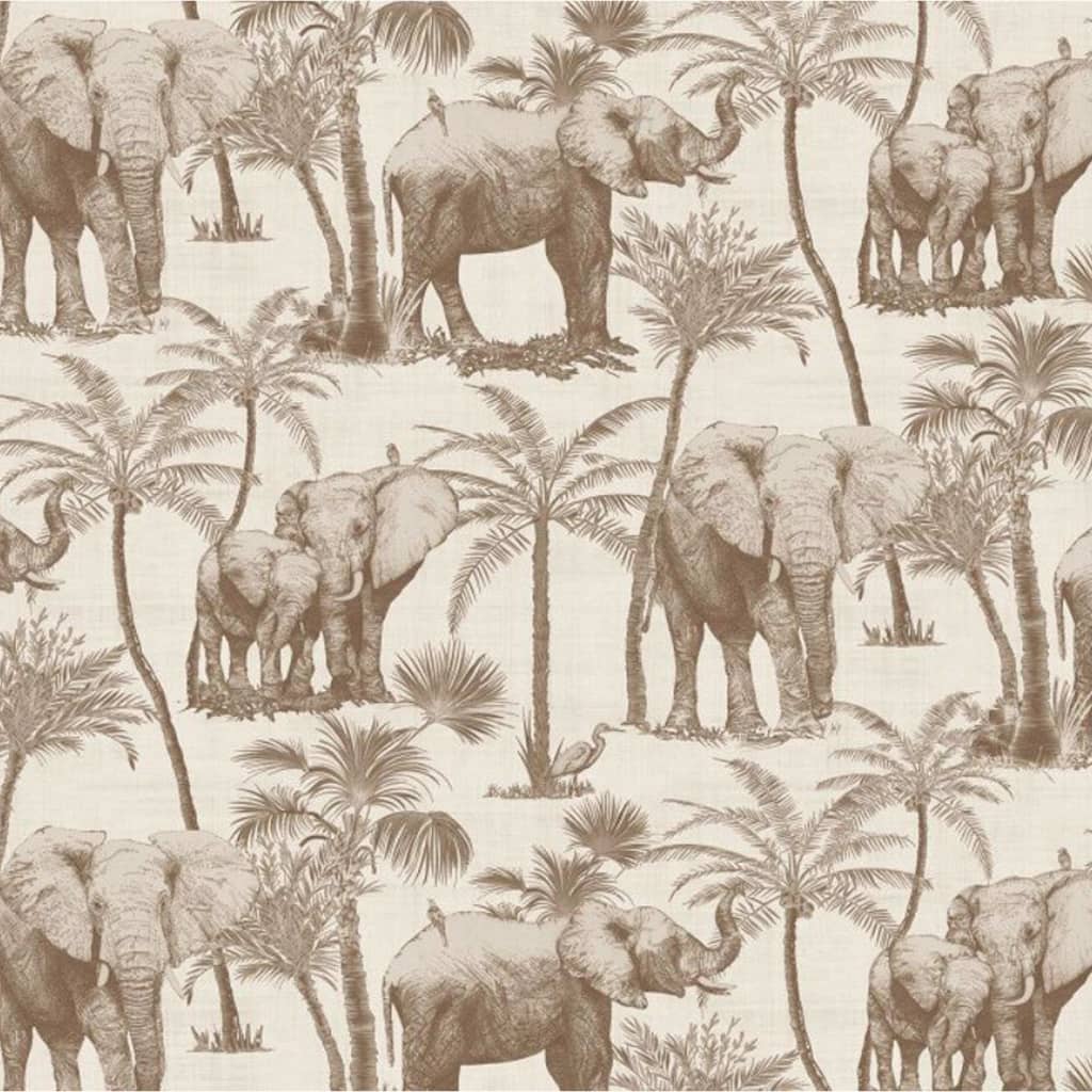 DUTCH WALLCOVERINGS Tapet Elephant Grove