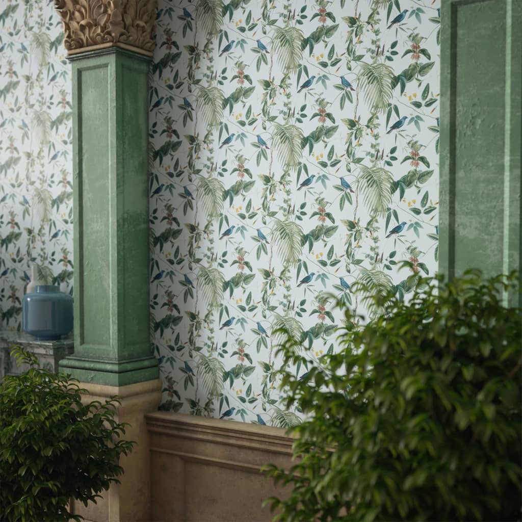 DUTCH WALLCOVERINGS Tapet Exotic Garden  och grön