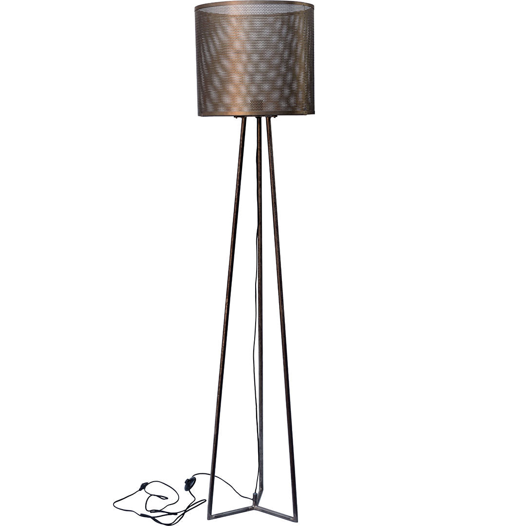 Trademark Living - Maskulin Golvlampa Kelly med Industriell Charm