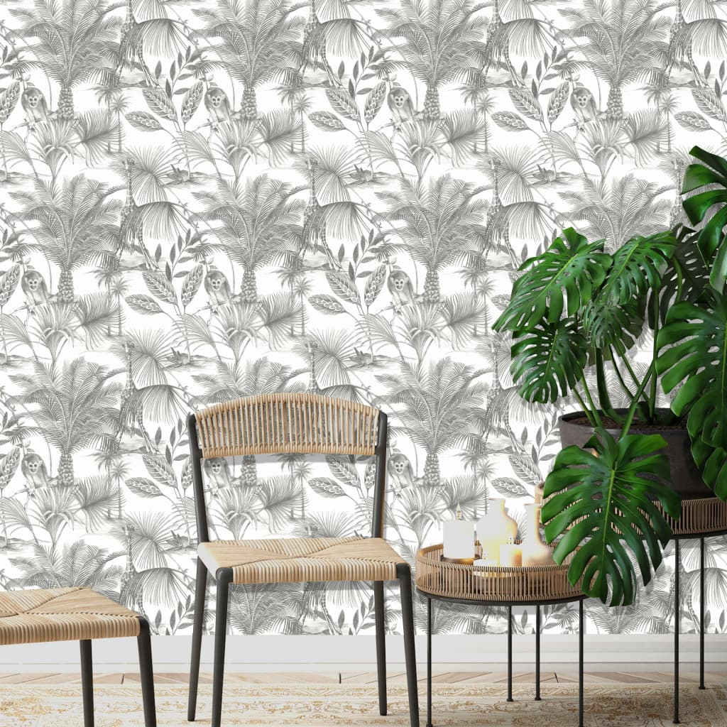 DUTCH WALLCOVERINGS Tapet Kidatu  och vit