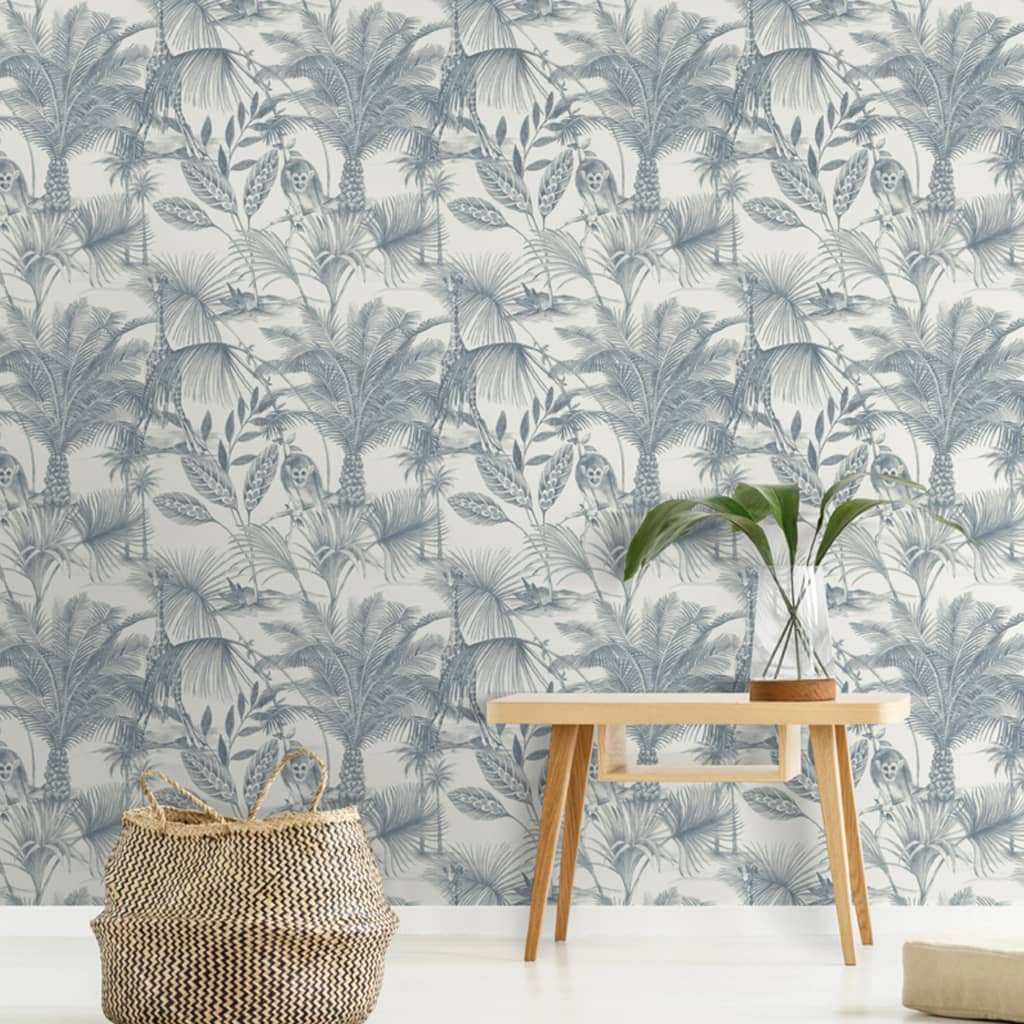 DUTCH WALLCOVERINGS Tapet Kidatu  och vit