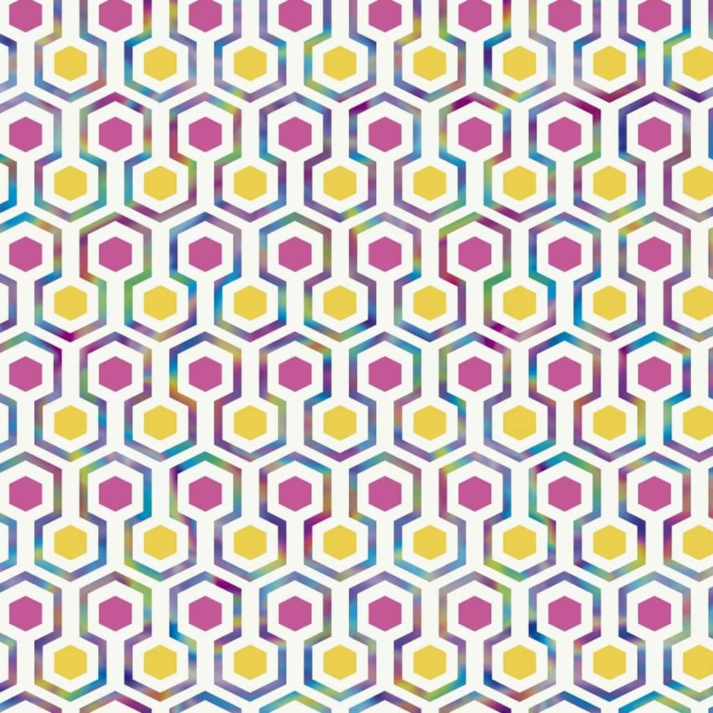 Noordwand Tapet Good Vibes Hexagon Pattern  och gul