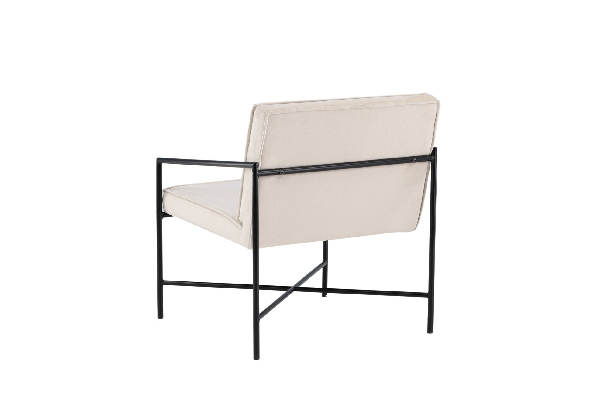 Venture Home Rakel Enkel Soffa - Svart / Beige Sammet