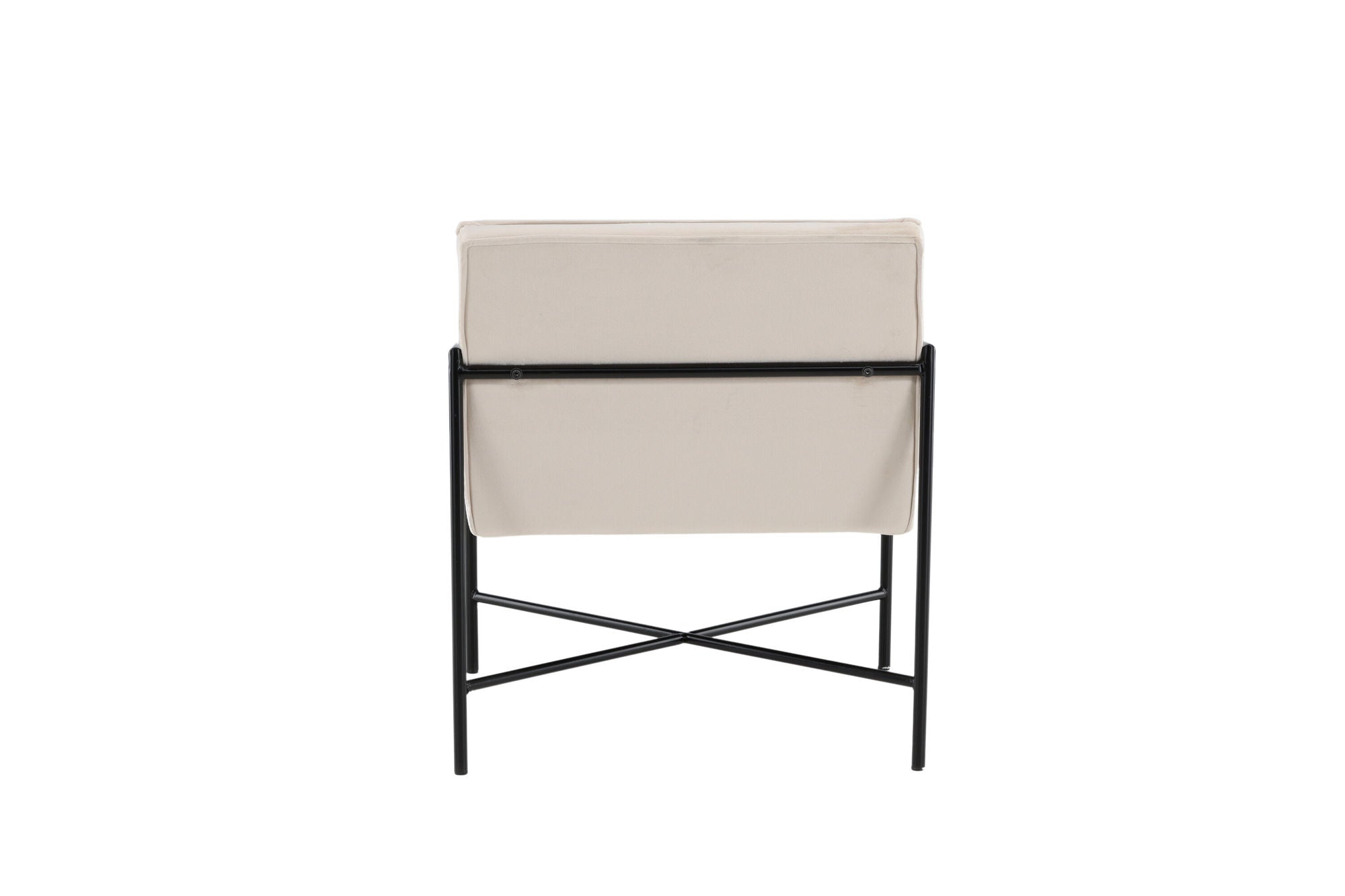 Venture Home Rakel Enkel Soffa - Svart / Beige Sammet