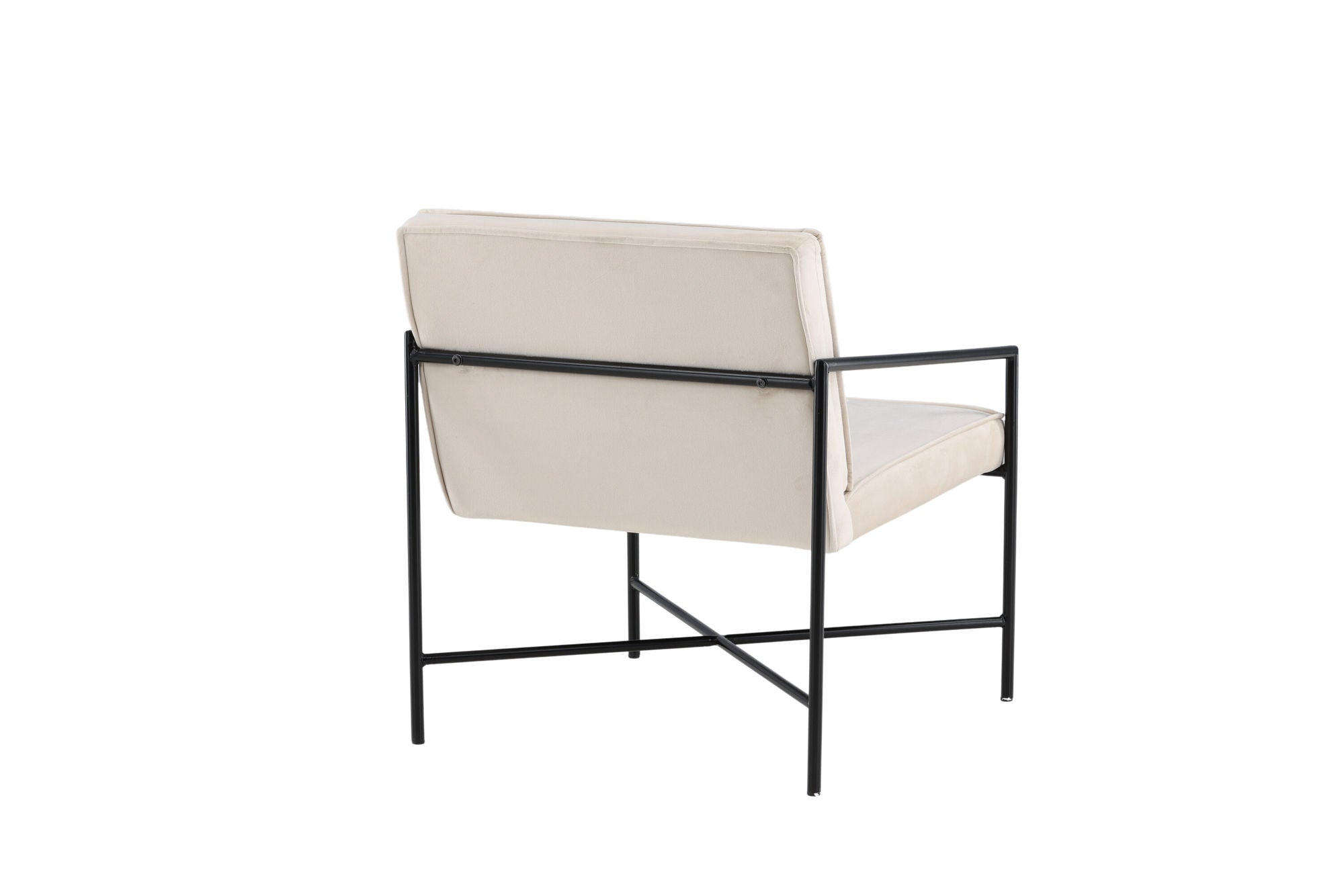 Venture Home Rakel Enkel Soffa - Svart / Beige Sammet