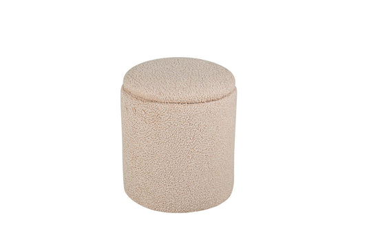 Venture Home Limpen Pouf - Beige Teddy Sittpuff För Förvaring