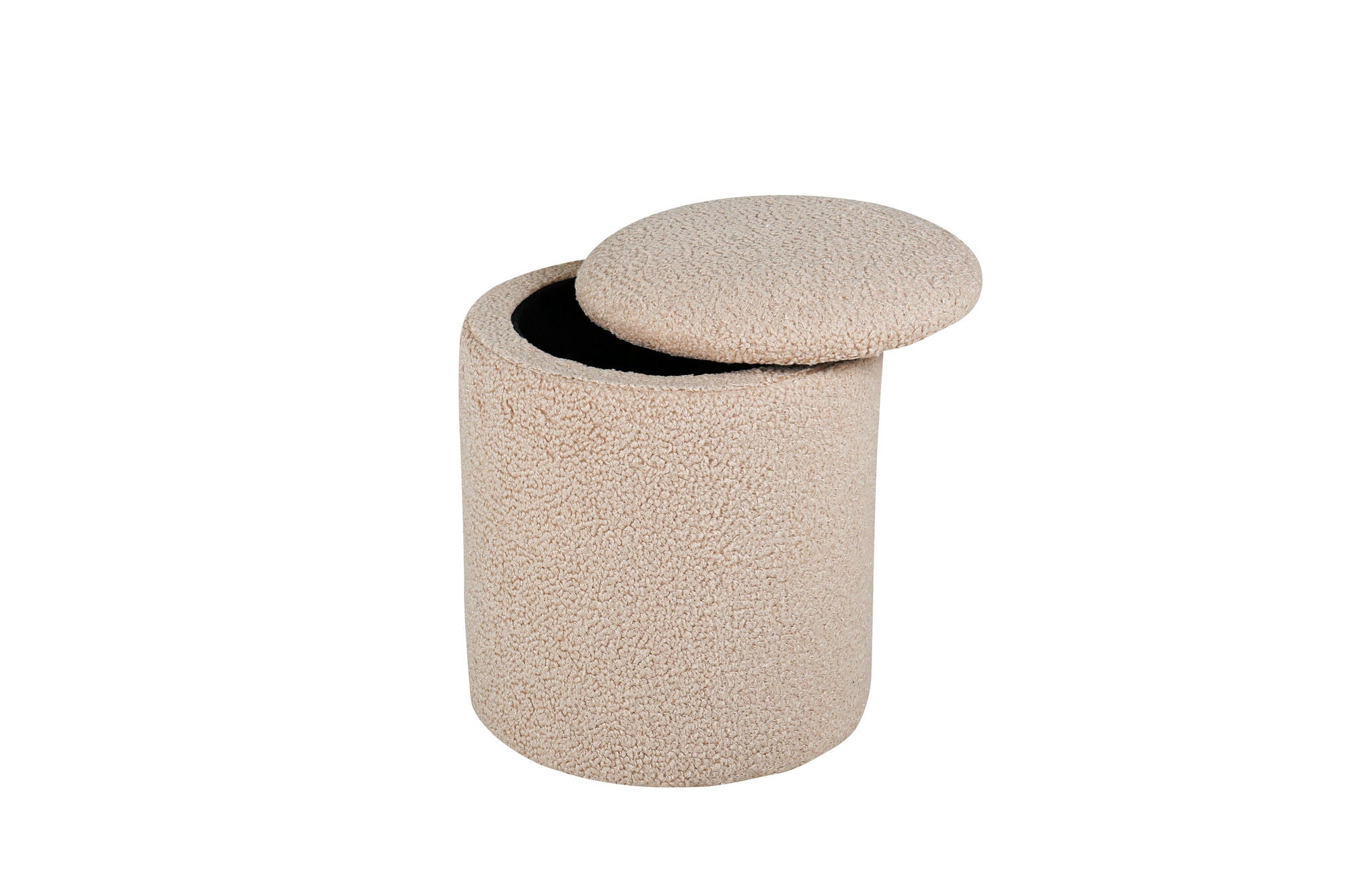 Venture Home Limpen Pouf - Beige Teddy Sittpuff För Förvaring