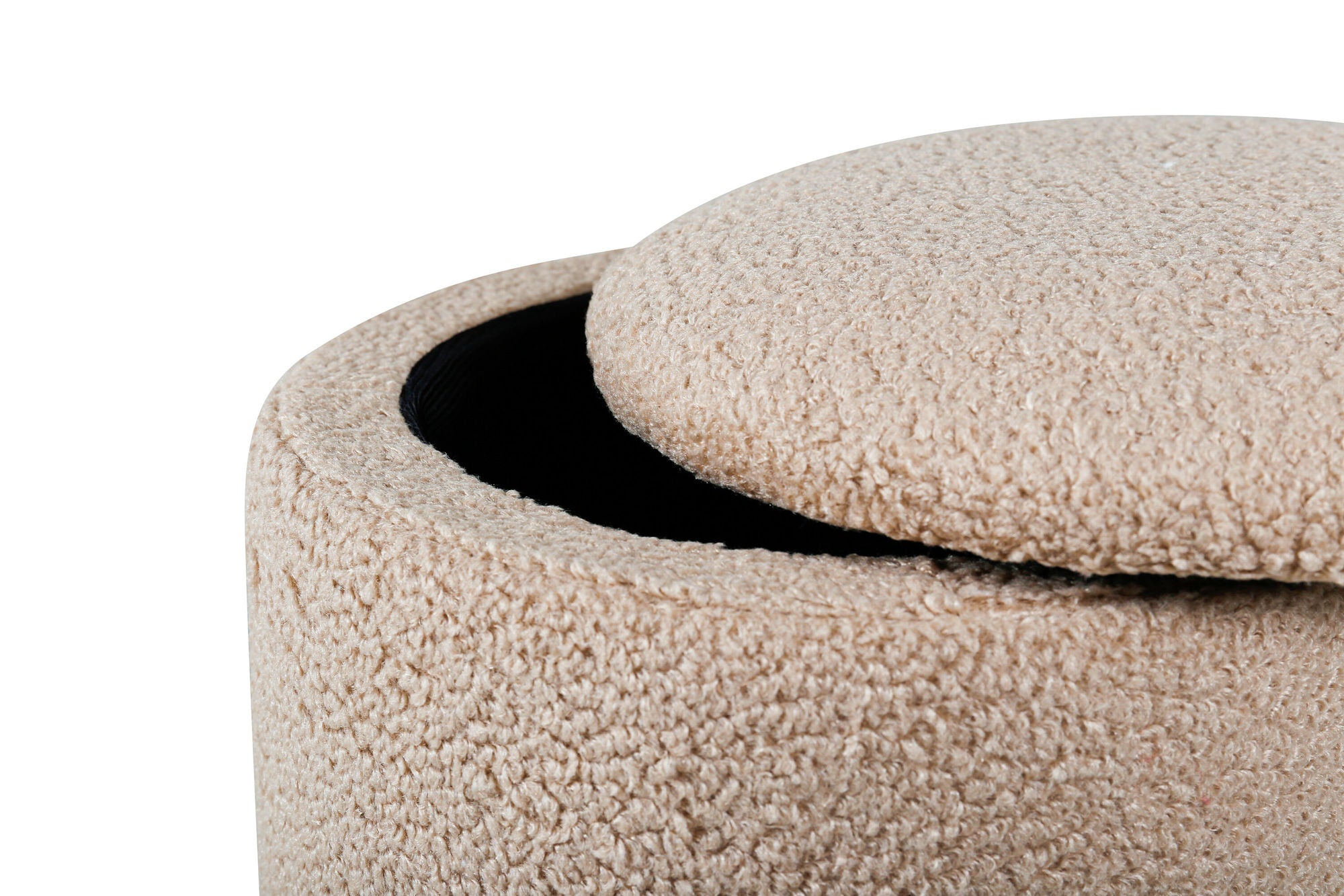 Venture Home Limpen Pouf - Beige Teddy Sittpuff För Förvaring