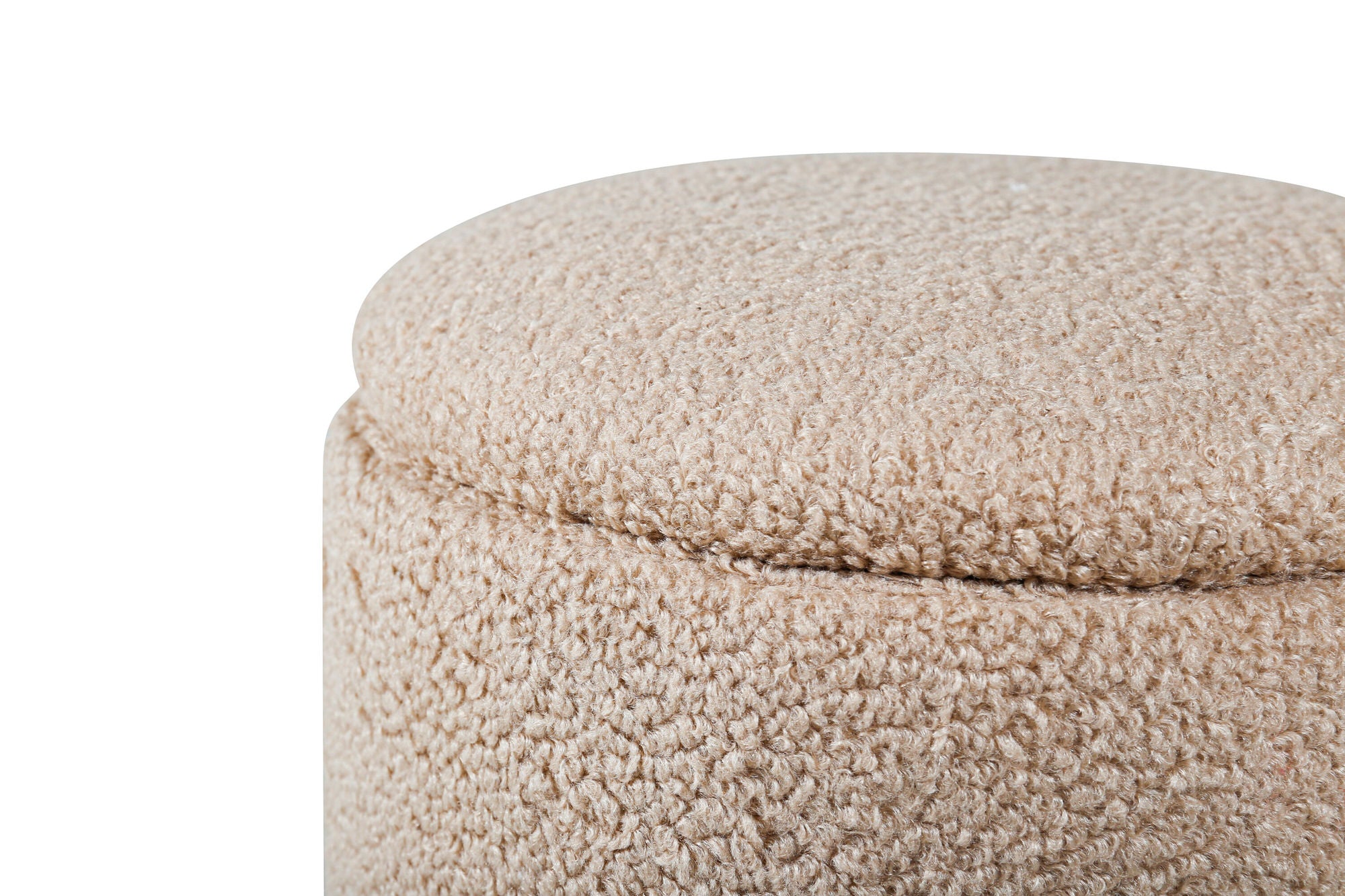 Venture Home Limpen Pouf - Beige Teddy Sittpuff För Förvaring