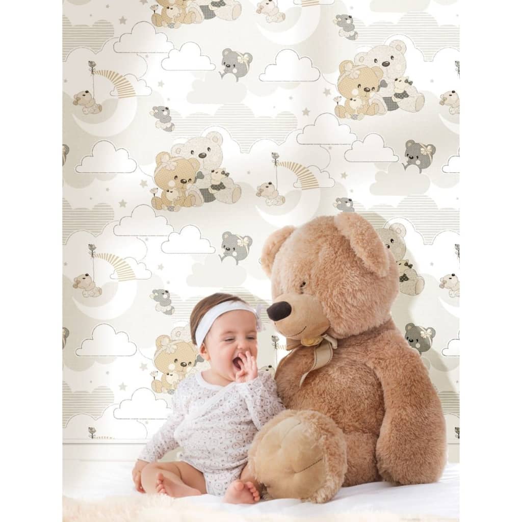 Noordwand Tapet Mondo baby Hug Bears  och beige