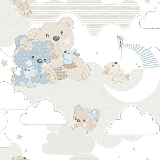 Noordwand Tapet Mondo baby Hug Bears  och beige