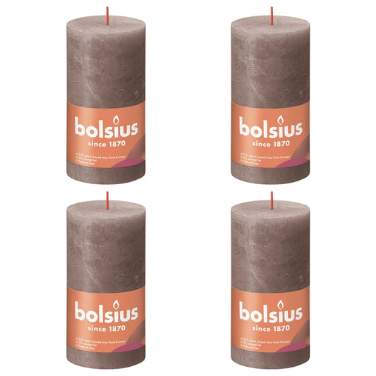 Bolsius Rustika blockljus 4-pack 130x68 mm rustik