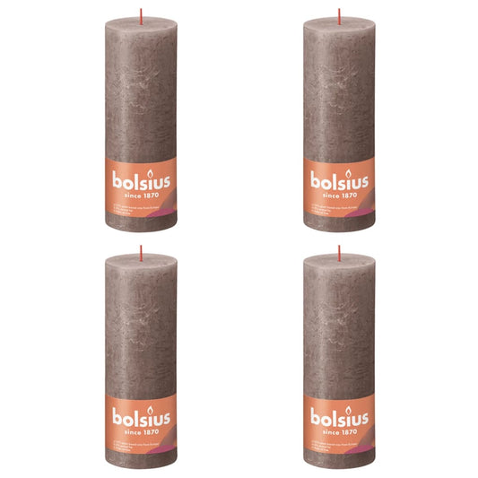 Bolsius Rustika blockljus 4-pack 190x68 mm rustik