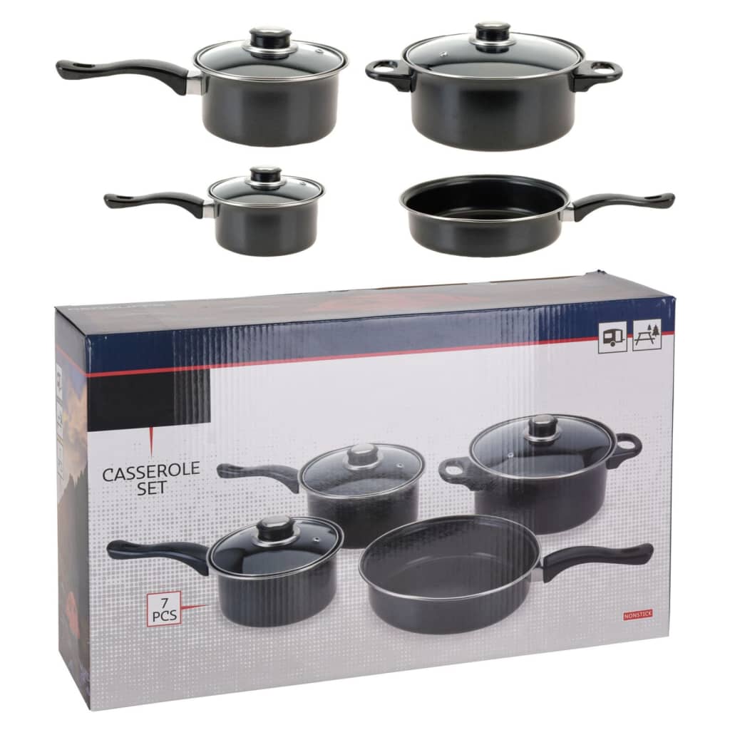 Excellent Houseware Kastrullset 7 delar non-stick