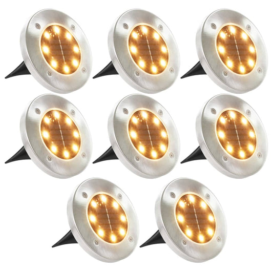 Marklampor soldrivna 8 st LED