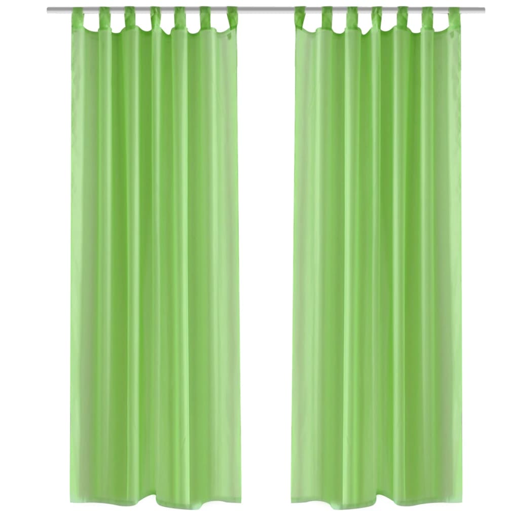 Genomskinlig gardin  2-pack Apple Green