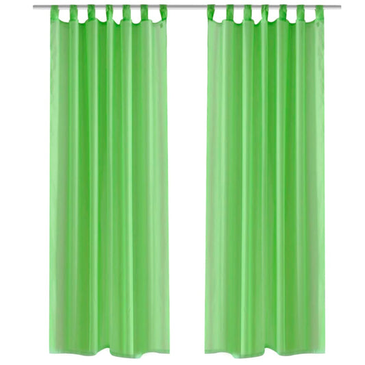 Genomskinlig gardin  2-pack Apple Green