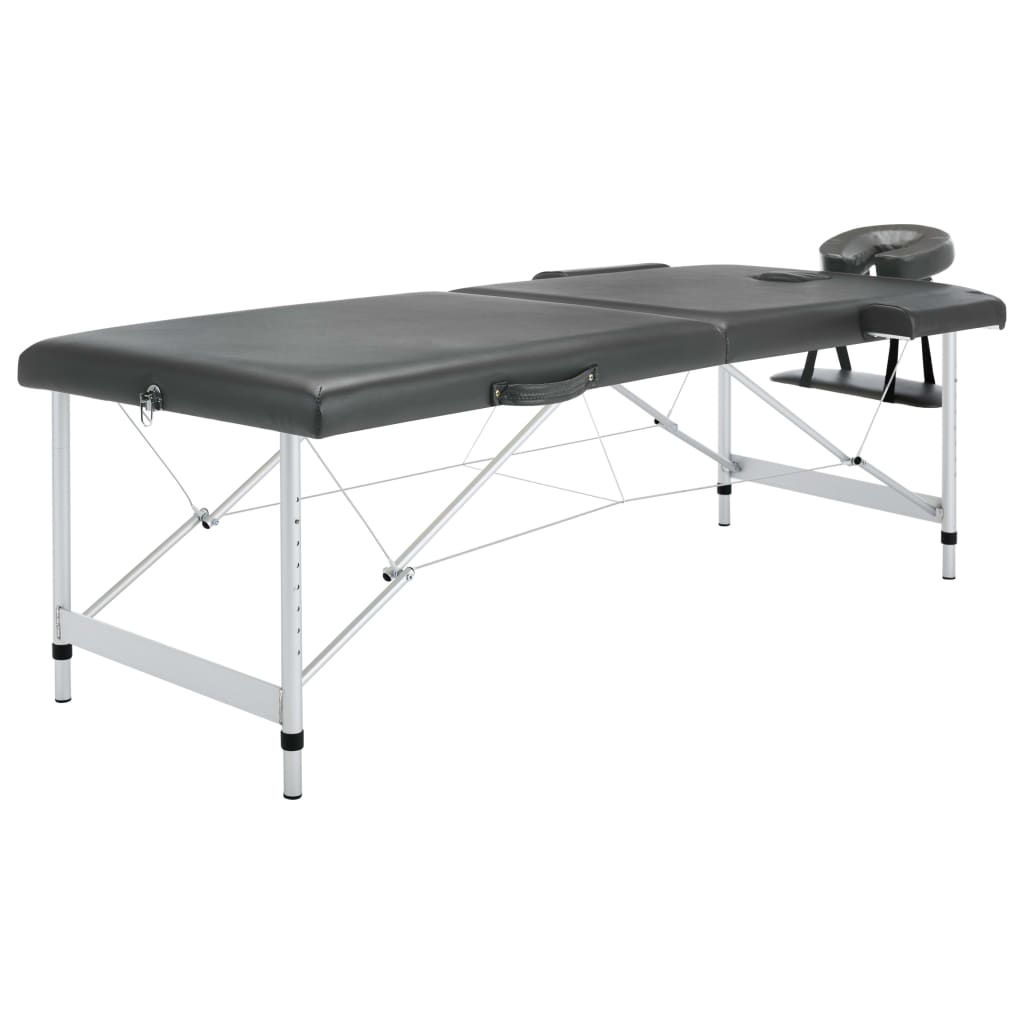 Massagebänk med 2 zoner aluminiumram  186x68 cm