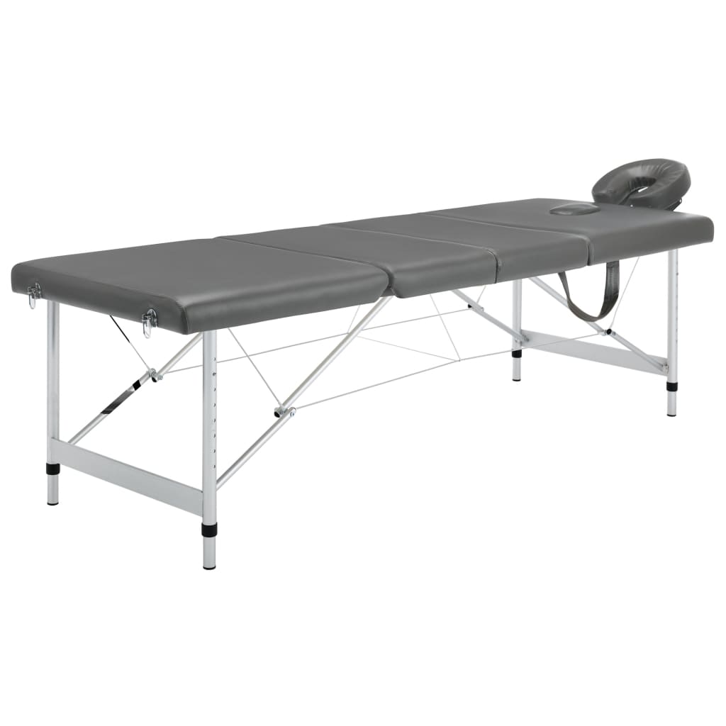 Massagebänk med 4 zoner aluminiumram  186x68 cm