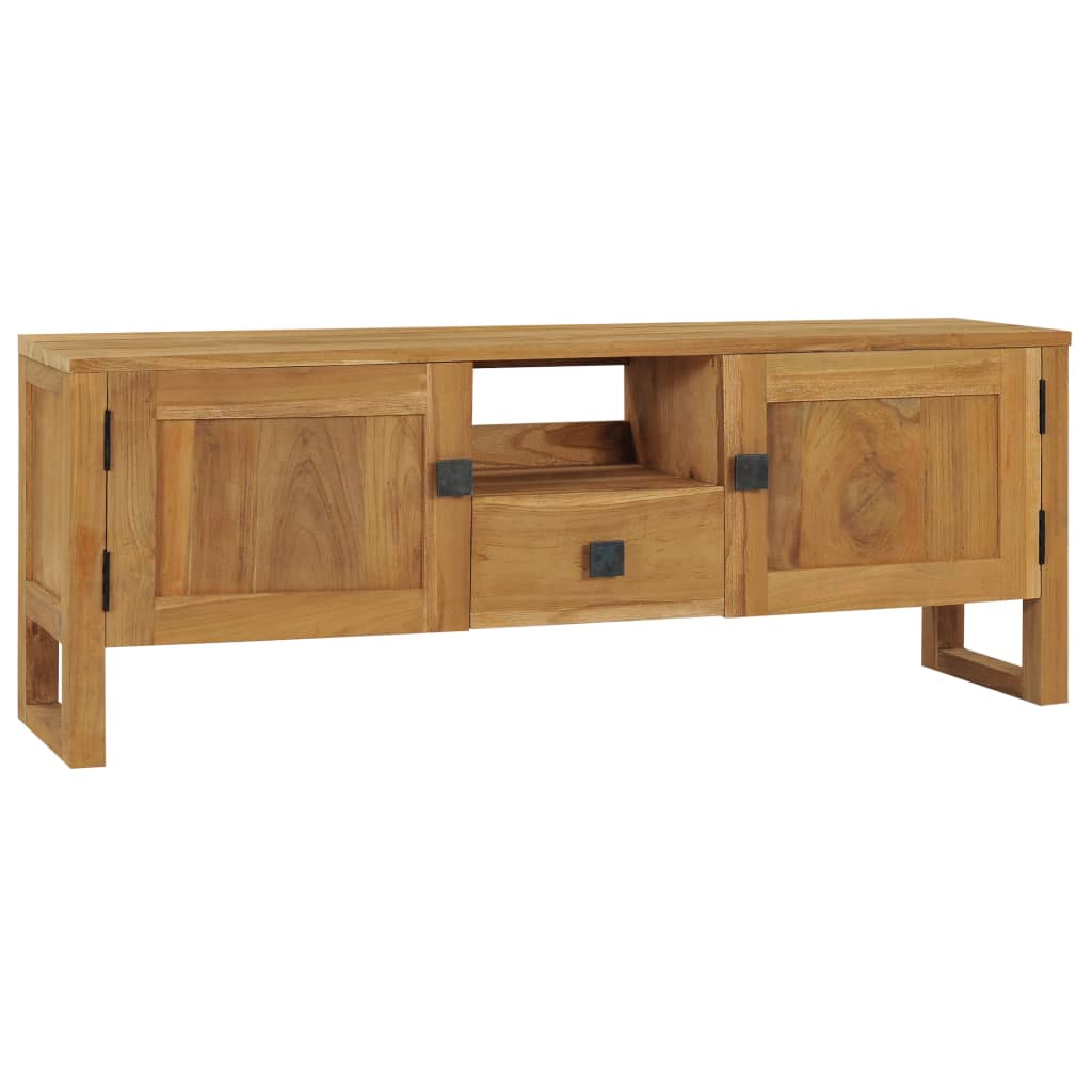 TV-bänk 120x32x45 cm massiv teak