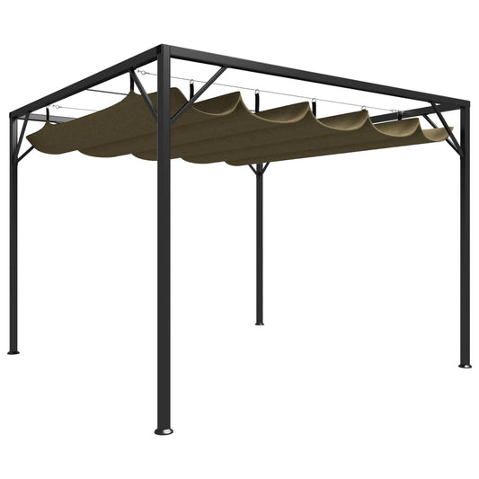 Paviljong med infällbart tak 3x3 m  180 g/m²