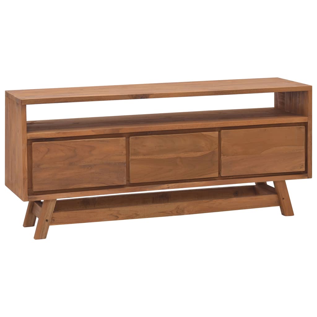 Tv-bänk 110x30x50 cm massiv teak