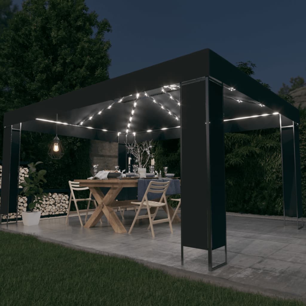 Paviljong med ljusslinga LED  3x4 m