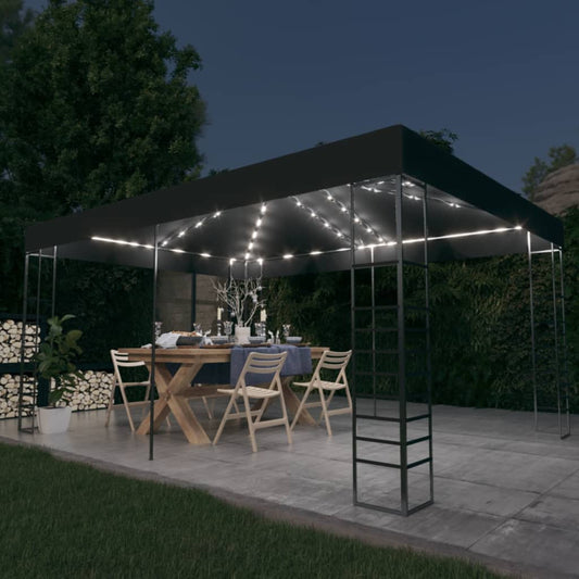 Paviljong med ljusslinga LED  3x4 m