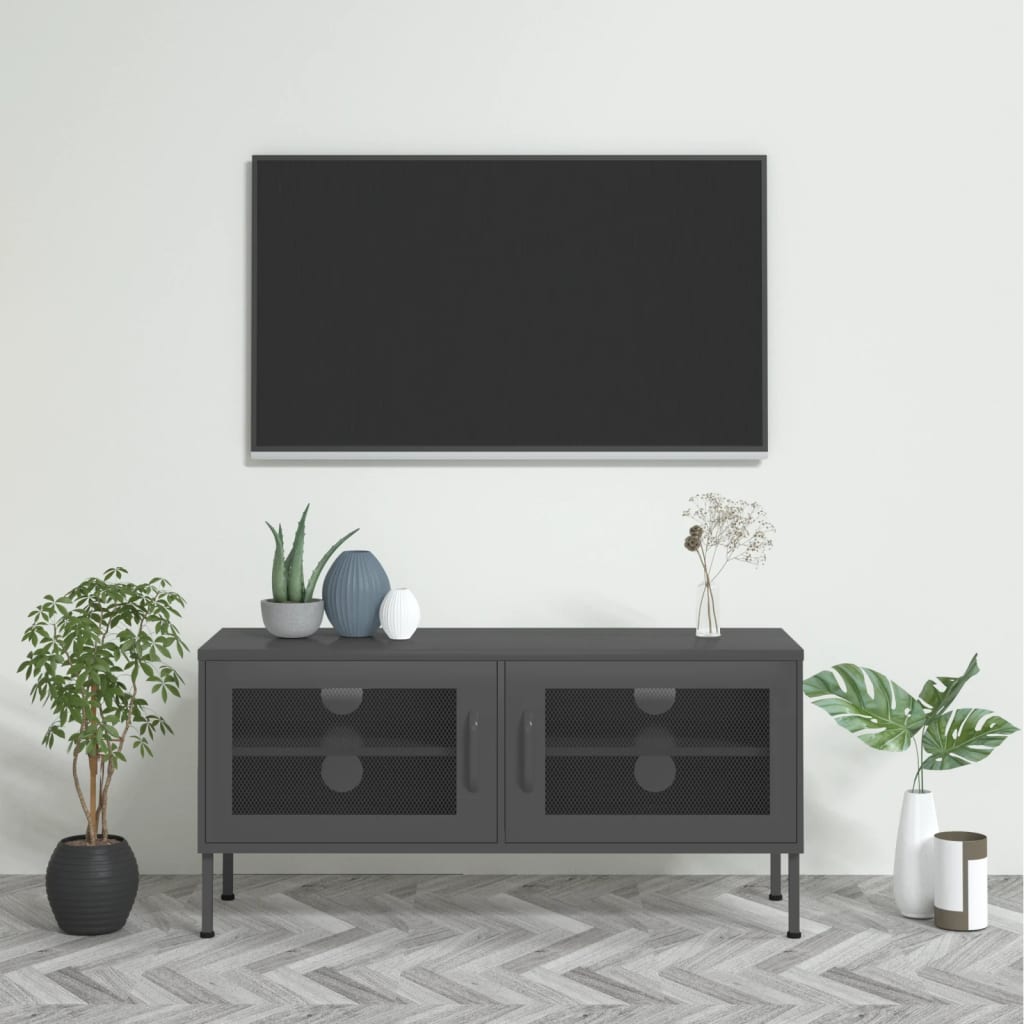 Tv-bänk  105x35x50 cm stål