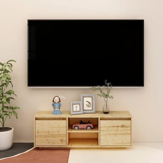 TV-bänk 110x30x40 cm massivt granträ