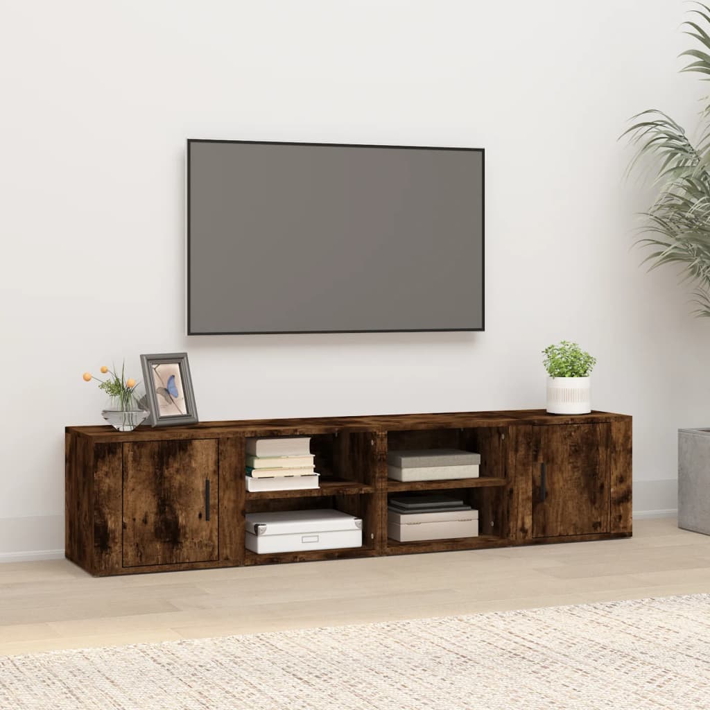 Tv-bänk  ek 80x31,5x36 cm konstruerat trä